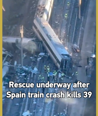 Spain Train Crash Kills 39, Rescue Ops Continue 🚨 video poster