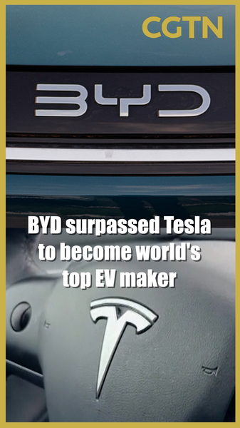 BYD Overtakes Tesla as World's Top EV Seller in 2025 🚗⚡ video poster