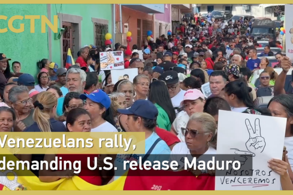 Venezuelans Rally to Demand U.S. Release President Maduro Amid Sanctions Backlash 🌍✊ video poster