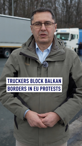 G7WI863D43YRP0R3PKT0 - 🌍NewspaperAmigo – Your Global News Buddy 🗞️ Balkan Truckers Block EU Borders in Digital Rule Protest 🚚✊ video poster