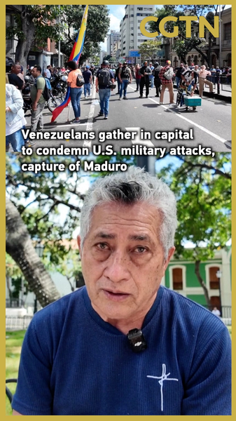 G9WJB14NPCEUEW1YNQHV - 🌍NewspaperAmigo – Your Global News Buddy 🗞️ Venezuelans Rally in Caracas Against US Airstrikes, Back Maduro 🌍✊ video poster