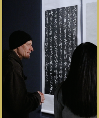 US Artist Bridges Cultures with Bilingual Calligraphy in Beijing Exhibition 🖌️ video poster