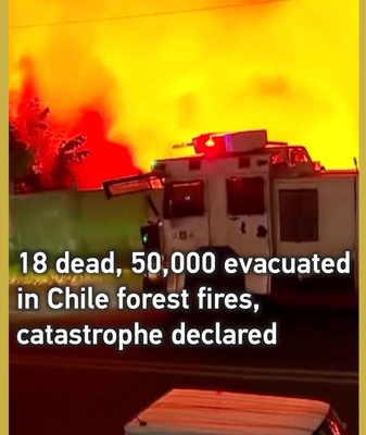 Chile Wildfires: 18 Dead, 50K Evacuated as Catastrophe Declared 🌲🔥 video poster