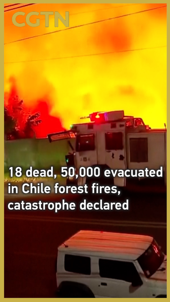 Chile Wildfires: 18 Dead, 50K Evacuated as Catastrophe Declared 🌲🔥 video poster