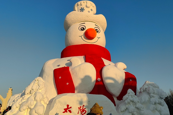 Harbin's Giant Snowman Lights Up Winter Expo 🎉⛄️ video poster