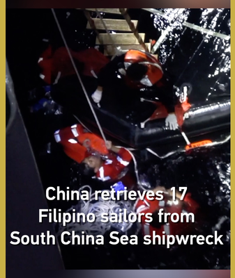 China Rescues 17 Filipino Sailors in South China Sea 🌊🚨 video poster