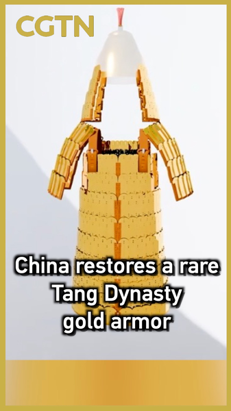 YHCELNG1EZCHISYPFZJK - 🌍NewspaperAmigo – Your Global News Buddy 🗞️ China Unveils Rare Tang Dynasty Gold Armor After 4-Year Restoration 🏺✨ video poster