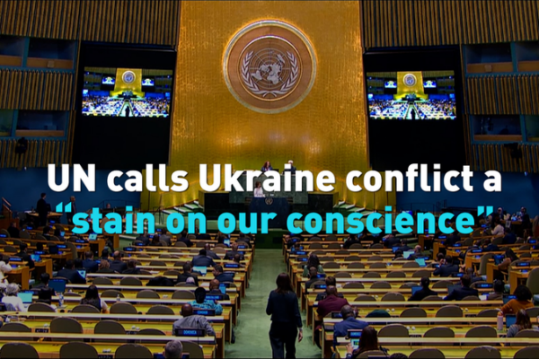 UN Decries Ukraine Conflict: 'A Stain on Our Conscience' in 2026 🌍✌️ video poster