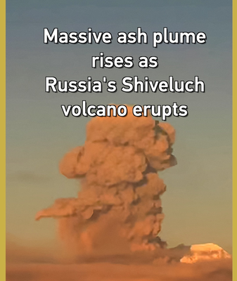 🌋 Shiveluch Volcano Erupts, Sending Ash Plume Across Kamchatka video poster