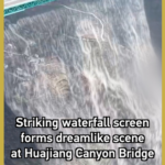 Nature’s Spectacle: Waterfall Rainbow Dazzles World’s Highest Bridge 🌈✨ video poster