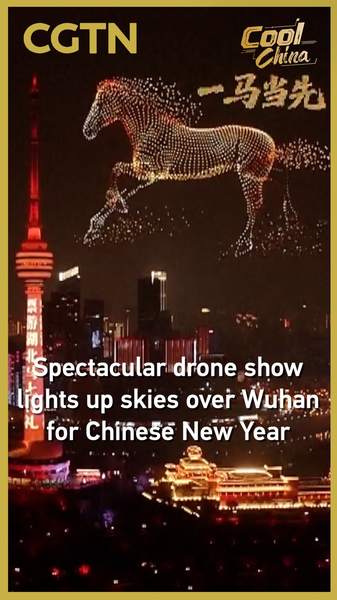 Wuhan's Sky Dazzles with Lunar New Year Drone Spectacle 🌟🐎 video poster
