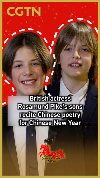 Rosamund Pike's Sons Stun with Chinese Poetry for Lunar New Year 🧧🎉 video poster