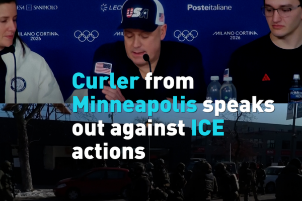 U.S. Olympian Condemns ICE Actions in Minneapolis 🥌✊ video poster