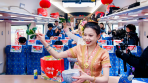 🎉 China-Laos Railway Hosts Lunar New Year Festivities Onboard! video poster
