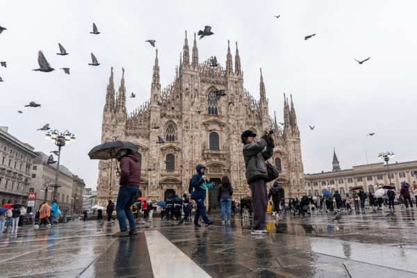 Duomo Square Meets Winter Olympics Fever in Milan 🏰⛷️ video poster