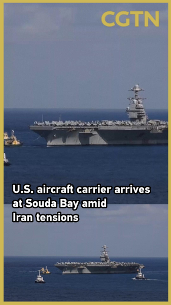 U.S. Aircraft Carrier Docks in Crete Amid Rising Iran Tensions 🚢⚡ video poster