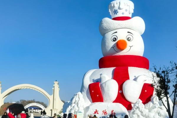 Harbin's Giant Snowman Lights Up Winter Expo ❄️✨ video poster