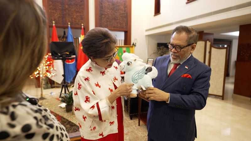 🎉 Indonesian Ambassador Celebrates Spring Festival with CMG Mascot Gift video poster