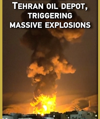 Explosions Rock Tehran Oil Depot in Unprecedented Airstrikes 🌍💥 video poster