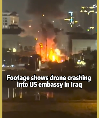Drone Attack Rocks US Embassy in Iraq 🚨 video poster