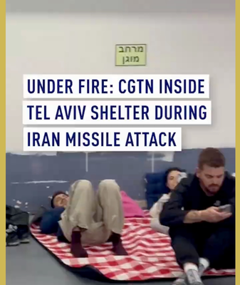 🚨 CGTN Reports Live from Tel Aviv Shelter During Iran Missile Attack video poster