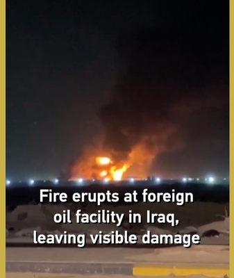Drone_Attack_Ignites_Major_Fire_at_Iraq_Oil_Facility__Staff_Evacuated video poster