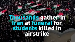 Iran Mourns Students Killed in U.S.-Israel Airstrike 🌍💔 video poster