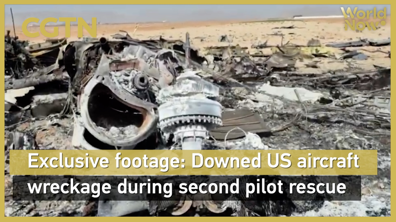 Exclusive Footage Reveals US Aircraft Wreckage in Iran Rescue Op 🚨✈️ video poster