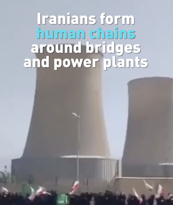 Iranians Unite in Human Chains to Protect Infrastructure 🌉⚡ video poster