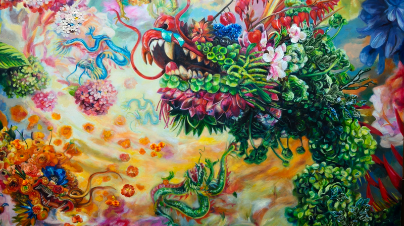 US Artist Weaves Chinese Embroidery into Mythical Art Exhibition 🧵✨