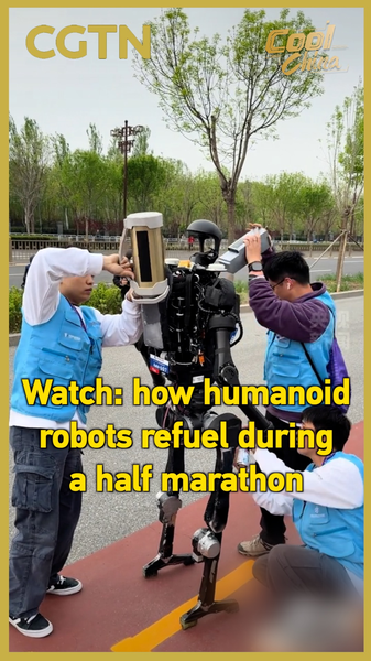 Humanoid Robot Completes Half Marathon with Real-Time Tech Support 🏃♂️🔋 video poster