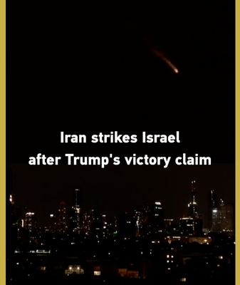 Iran Launches Missiles at Israel Following Trump's Victory Claim 🚨🌍 video poster