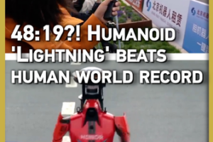 🤖⚡Humanoid 'Lightning' Smashes Half-Marathon Record in 48:19! video poster